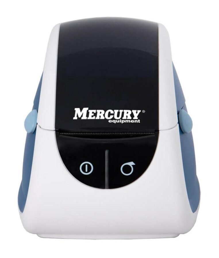 Термопринтер Mertech LP80 EVA (4526) 203dpi 100мм/с/USB/RS232 для печ.накл./синий белый — изображение 2