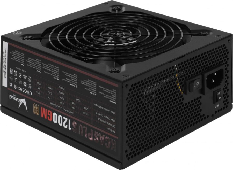 Блок питания Formula ATX 1200W AC KCAS PLUS 1200GM V2 (20+4pin) APFC 140mm fan 10xSATA Cab Manag RTL — изображение 2