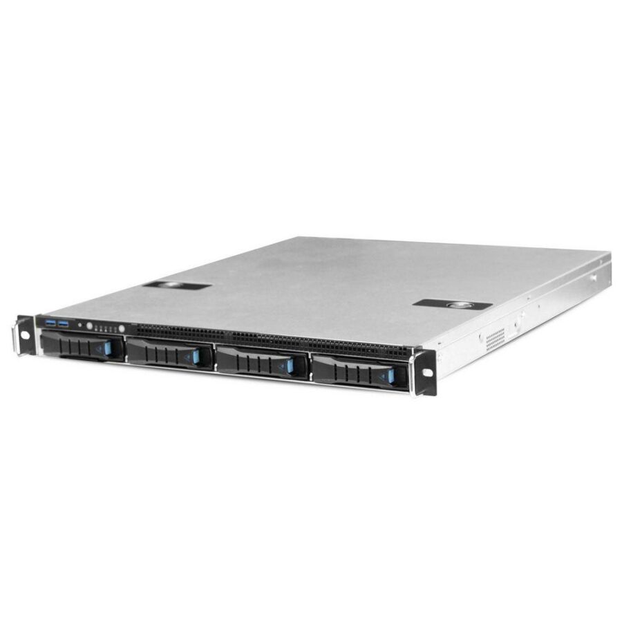 Корпус AIC RSC-1DTS_XE1-1DTS0-62 XE0-AE001-02, RSC-1DTS,1U, 12G 4xSATA/SAS/NVMe HS 3,5/2,5" universal bay + 4x2,5" 9mminternal bay, up to 12"(W) x 9.6"(D) ATX MB, 1x12G 4-port passive BPwith 1xSFF-8643 and 4*Oculink(NVMe), 3x 40x56 + 1x 40x28 fans, 450W 1