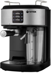 Купить Кофеварка рожковая Vitek Metropolis VT-8489 1250Вт серый/черный - 4D-15180981 из реестра по лучшей цене