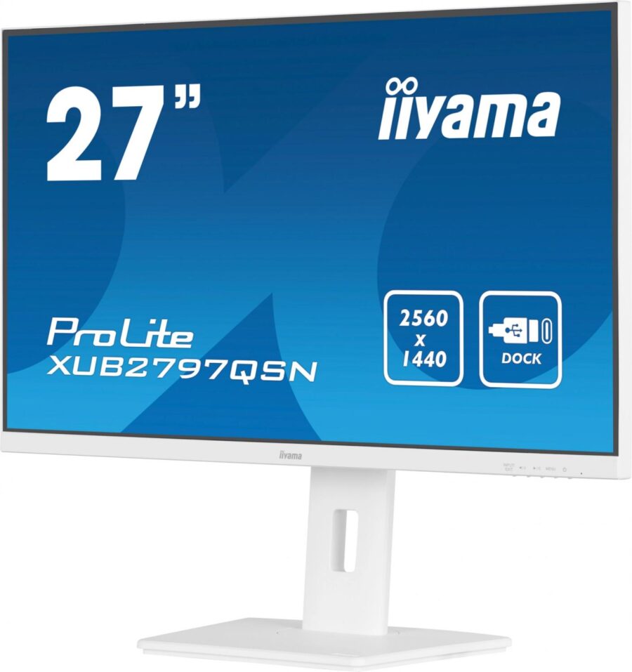 Монитор Iiyama 27" ProLite XUB2797QSN-W1 белый IPS LED 16:9 HDMI M/M матовая HAS Piv 1300:1 250cd 178гр/178гр 2560x1440 100Hz DP Quad HD 2K (1440p) USB 6.1кг — изображение 4