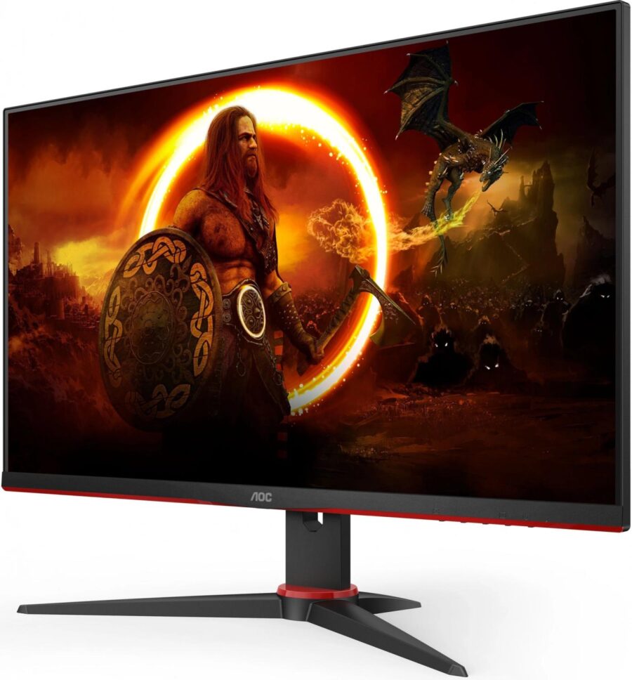 Монитор AOC 23.8" 24G2SPAE черный/красный IPS LED 1ms 16:9 HDMI M/M матовая 250cd 178гр/178гр 1920x1080 165Hz FreeSync Premium VGA DP FHD 3.75кг — изображение 3