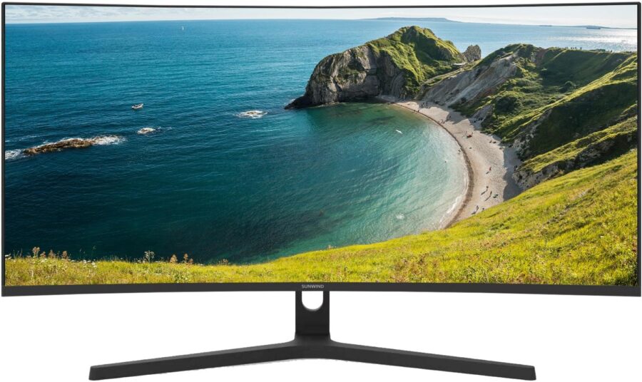 Монитор SunWind 34" SM-34QV401 черный VA LED 1ms 21:9 HDMI матовая 300cd 178гр/178гр 3440x1440 165Hz G-Sync DP WQ 5.6кг — изображение 4
