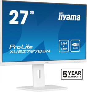 Купить Монитор Iiyama 27" ProLite XUB2797QSN-W1 белый IPS LED 16:9 HDMI M/M матовая HAS Piv 1300:1 250cd 178гр/178гр 2560x1440 100Hz DP Quad HD 2K (1440p) USB 6.1кг - 4D-15213660 из реестра по лучшей цене