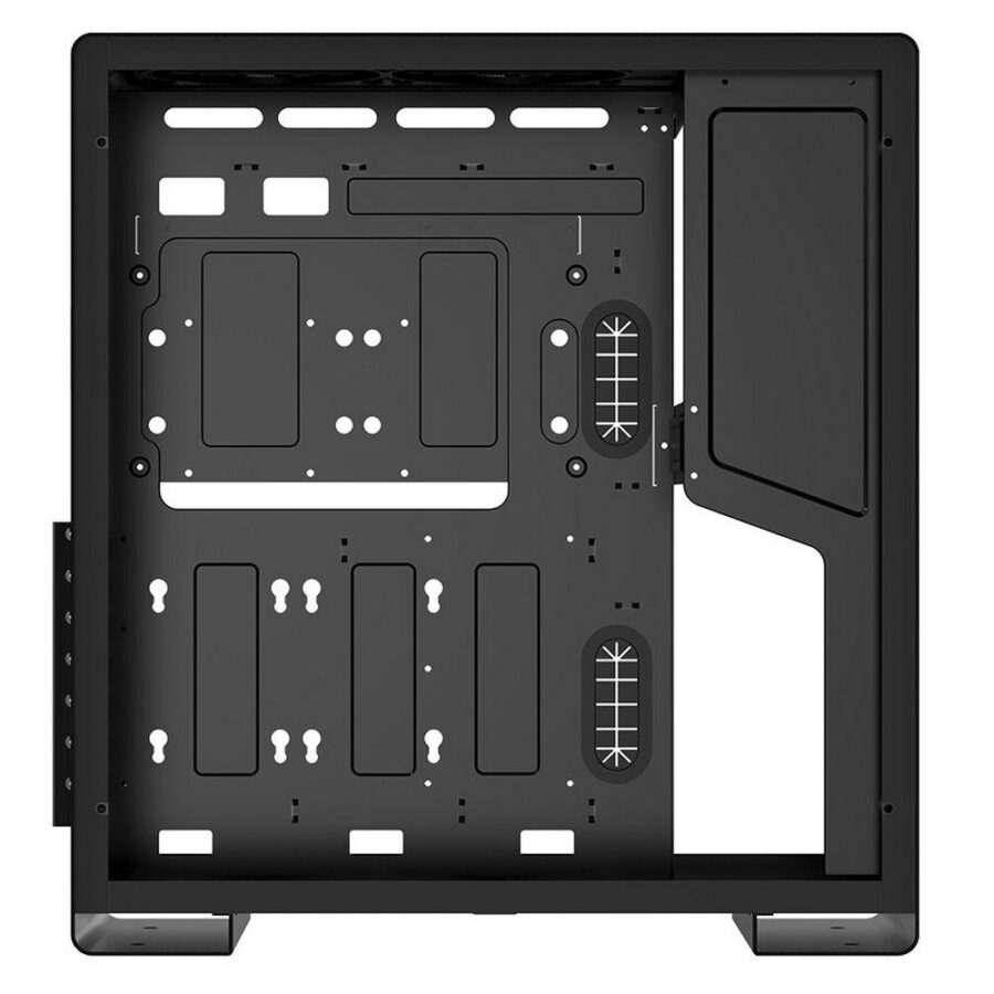 Корпус JONSBO U5 Black без БП, боковые панели из закаленного стекла, mini-ITX, micro-ATX, ATX, черный — изображение 4