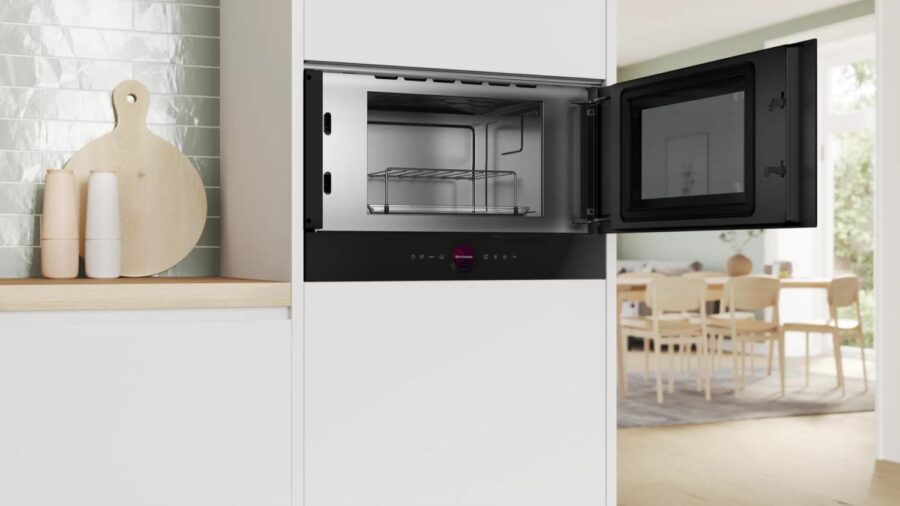 Встраиваемые микроволновые печи BOSCH 900Вт, 5 режимов, кварцевый гриль,инвертер, 21 л, черный, петли слева — изображение 4