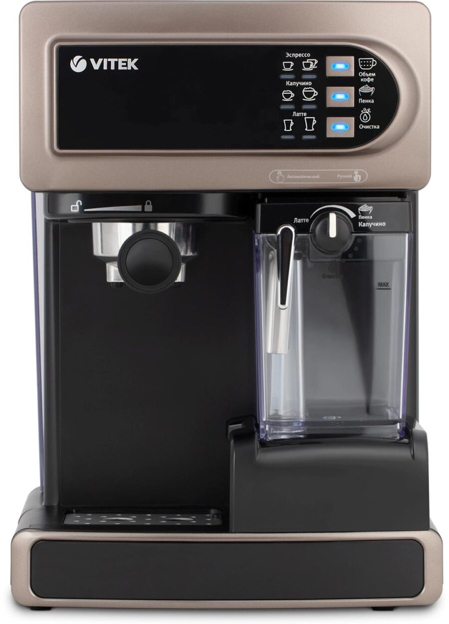 Кофеварка рожковая Vitek VT-1517 BN 1238Вт коричневый — изображение 3
