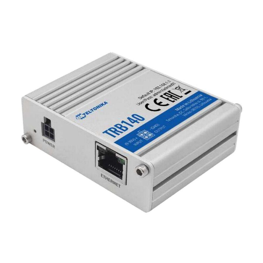 Коммутационная плата Teltonika TRB140 (TRB14000300) industrial rugged LTE gateway 4G (LTE) cat4 / 3G /  1x Gigabit RJ-45 — изображение 2