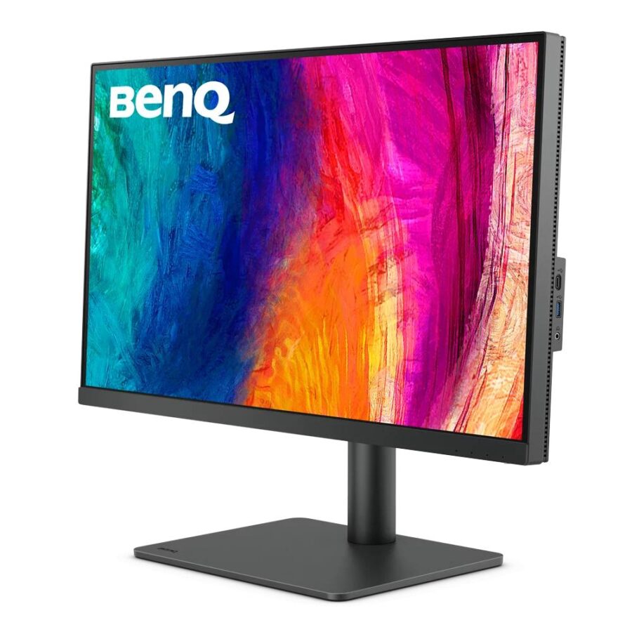Мониторы/ Benq PD2705U 27'', 3840x2160, IPS,  60Hz, 1200:1, 350cd, 5ms, HDMI, DP; 3*USB 3.0, USB C*65W, Thunderbolt 3, Speakers, Height adj 110, Pivot, 100% sRGB, Flicker-free;Low Blue Light, Calibration Report, 3Y, Grey — изображение 3