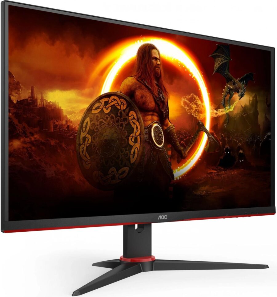Монитор AOC 27" Q27G2E черный/красный VA LED 1ms 16:9 HDMI матовая 3000:1 250cd 178гр/178гр 2560x1440 155Hz FreeSync Premium DP 2K 4.43кг — изображение 2
