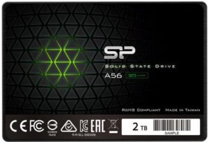 Купить Накопитель SSD 2.5'' Silicon Power SP002TBSS3A56A25 A56 2TB SATA 6G 3D TLC Phison 500/450MB/s TBW 1000 7mm MTBF 1.5M - X-1121497 из реестра по лучшей цене