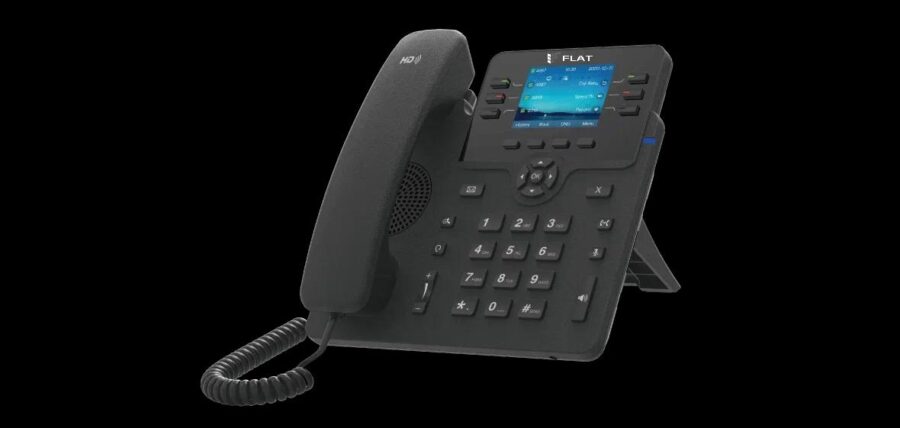 IP-телефон Flat-Phone B6: 6 SIP-аккаунтов, 2 порта 10/100/1000BASE-T (RJ-45), ЖК-дисплей, PoE — изображение 3