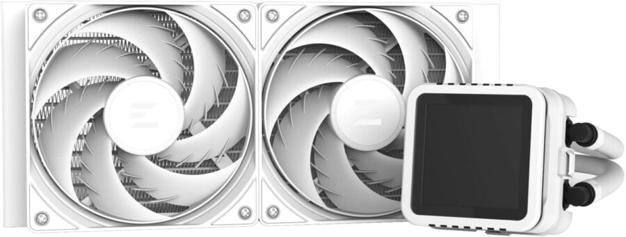 Система водяного охлаждения Zalman Alpha2 A24 DS ARGB Soc-AM5/AM4/1151/1200/2066/2011/1700 белый 4-pin 29.7dB CU LCD 320W Ret (ALPHA2 A24 DS WHITE) — изображение 2