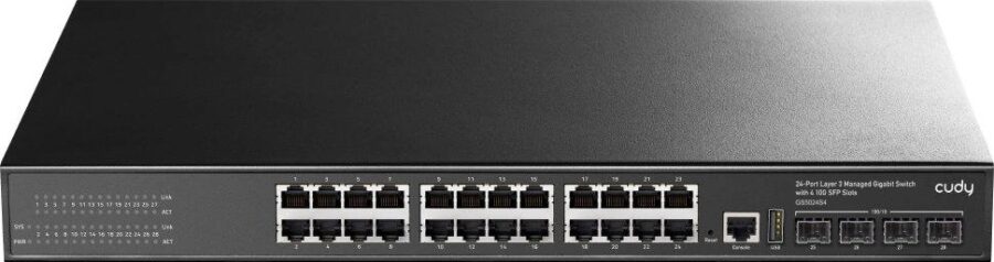 Коммутатор Cudy GS5024S4 (L3) 24x1Гбит/с 4SFP+ управляемый — изображение 2