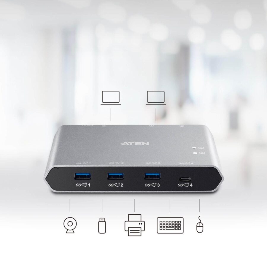 2-портовый коммутатор для совместного использования устройств с портом USB-C Gen 2 и функцией сквозной передачи питания/ 4x2 USB 3.1 Gen1 Peripheral Sharing Switch — изображение 4