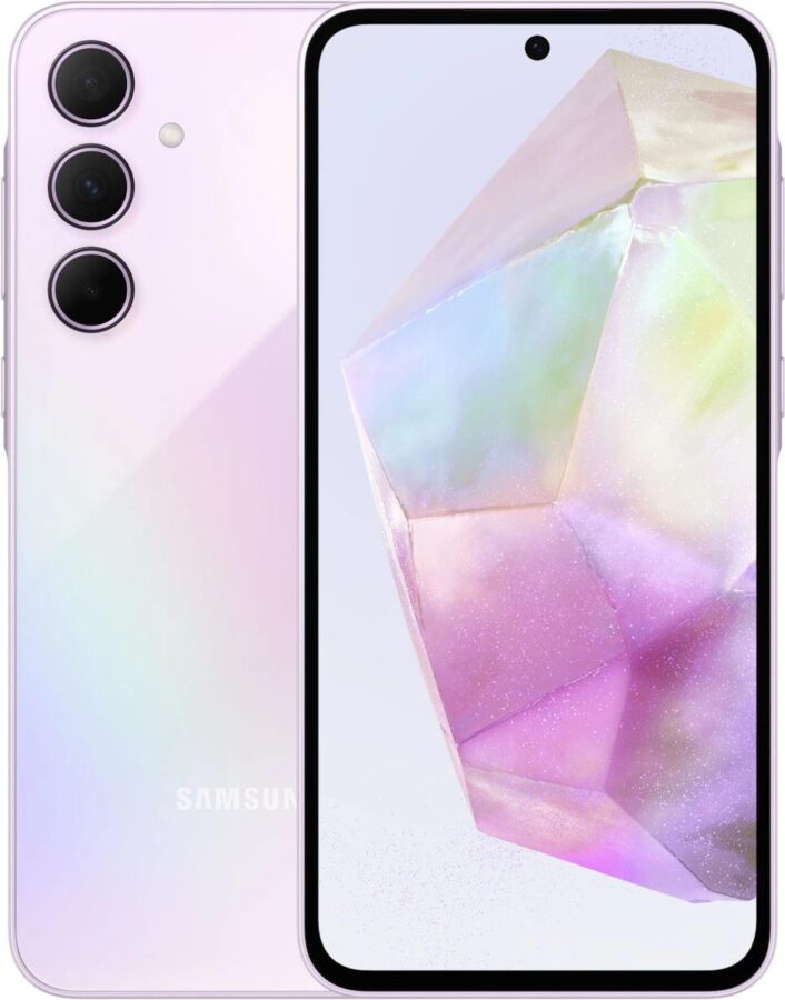 Смартфон Samsung SM-A356E Galaxy A35 5G 128Gb 8Gb лаванда моноблок 3G 4G 2Sim 6.6" 1080x2340 Android 14 50Mpix 802.11 a/b/g/n/ac/ax NFC GPS GSM900/1800 GSM1900 TouchSc Protect microSD max1024Gb
