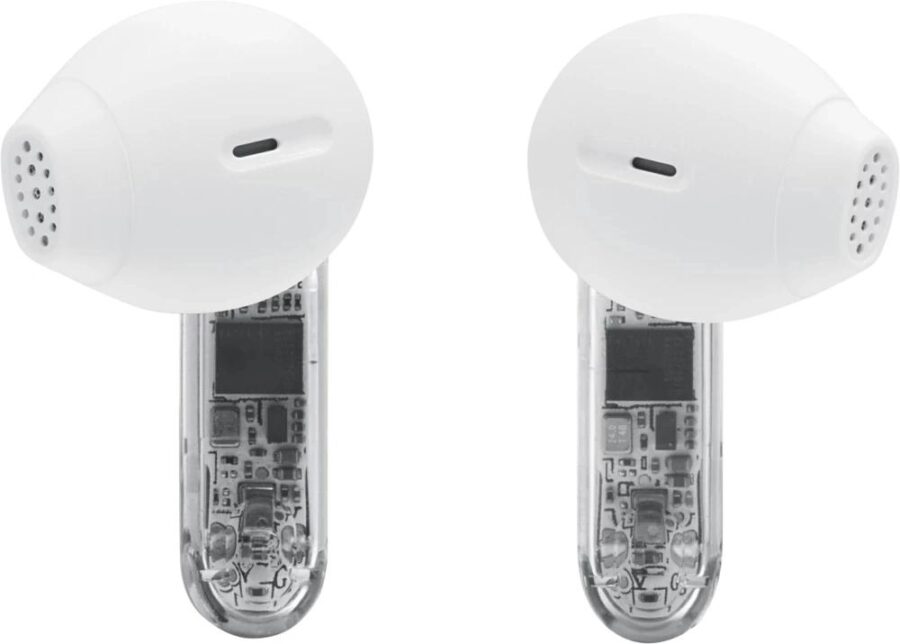 Гарнитура вкладыши JBL Tune Flex 2 Ghost Edition прозрачный/белый беспроводные bluetooth в ушной раковине (JBLTFLEX2GWHT) — изображение 3
