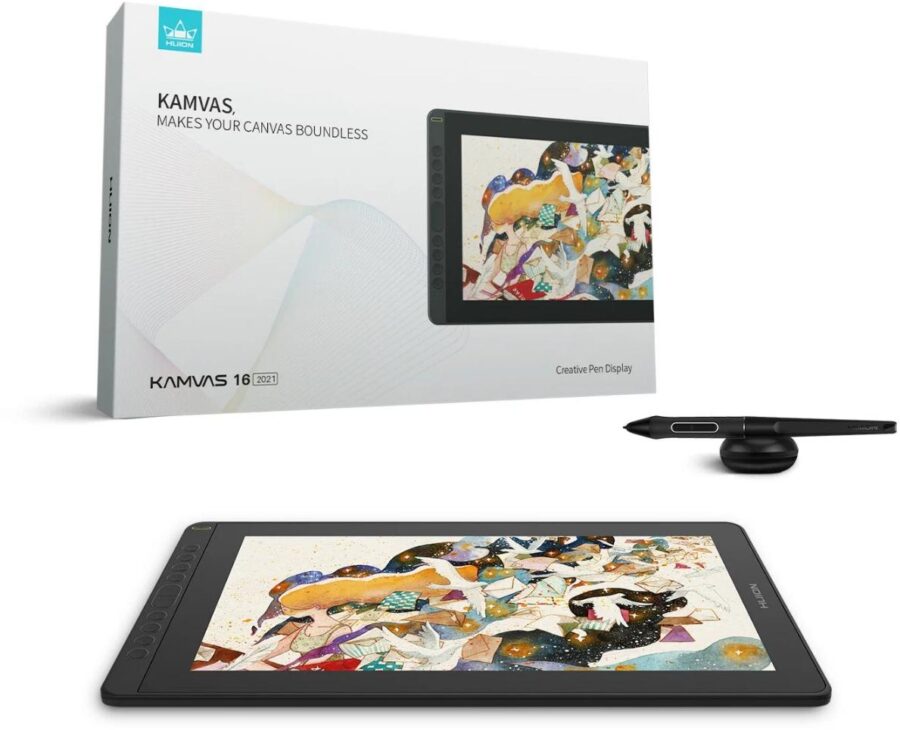 Интерактивный дисплей/ Сенсорный монитор Huion KAMVAS 16 (2021) Black — изображение 4
