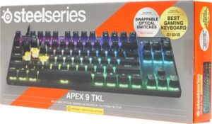Купить Клавиатура Steelseries Apex 9 TKL механическая черный USB Multimedia for gamer LED (подставка для запястий) (64847) - 4D-15586974 из реестра по лучшей цене