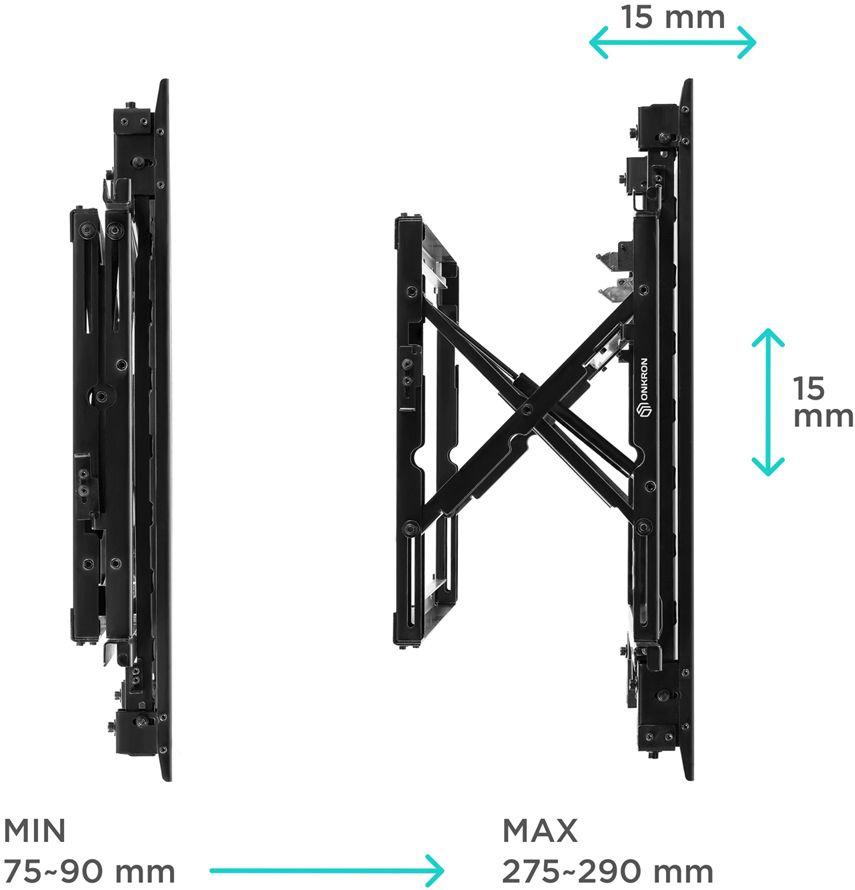 Кронштейн для телевизора Onkron PRO7G черный 50"-70" макс.50кг настенный наклонно-выдвижной — изображение 4
