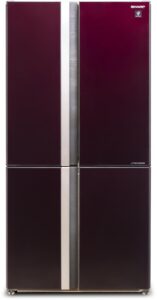 Купить Холодильник Sharp/ 183x89.2x77.1 см, объем камер 394+211, No Frost, морозильная камера снизу,темно-бордовый - 4D-13269417 из реестра по лучшей цене