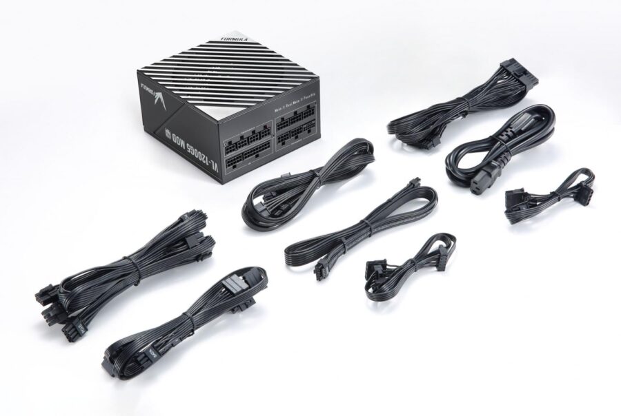 Блок питания Formula ATX 1200W VL-1200G5 MOD Gen.5 80+ gold (20+4pin) APFC 140mm fan lt.blue LED 7xSATA Cab Manag RTL — изображение 3