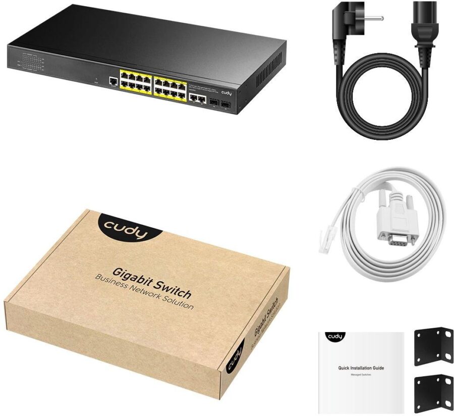 Коммутатор Cudy GS2018PS2-200W (L2) 16x1Гбит/с 2SFP 16PoE+ 200W управляемый — изображение 4