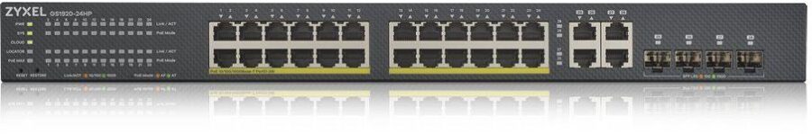 Коммутатор Zyxel GS192024HPV2-EU0101F (L2) 24x1Гбит/с 4xКомбо(1000BASE-T/SFP) 24PoE+ 375W управляемый — изображение 3