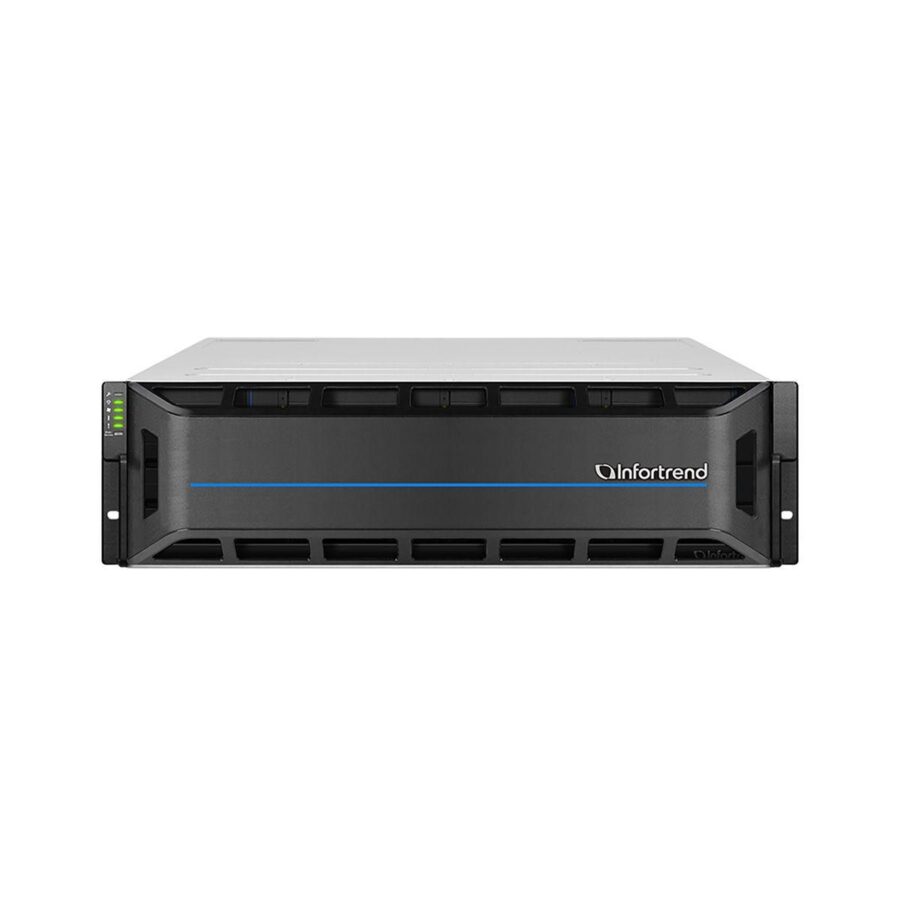 Платформа СХД Infortrend EonStor GS2016RTC0F0D-8U32 (16x3.5, 3U, High IOPS, Dual Redundant Controller incl: 4x4GB Cache, 8x1Gb iSCSI RJ-45, 4 FREE host board slots, 2x12Gb SAS ext ports, 2x(PSU 460W +FAN/SuperCap.+Flash module), Rackmount kit) — изображение 3
