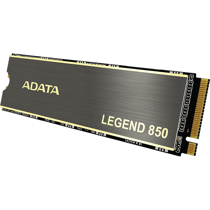 Твердотельный накопитель/ ADATA SSD LEGEND 850, 2TB, M.2(22x80mm), NVMe 1.4, PCIe 4.0 x4, 3D NAND, R/W 5000/4500MB/s, IOPs 400 000/550 000, TBW 2000, DWPD 0.54, with Heat Sink (5 лет) — изображение 3