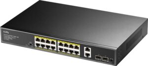 Купить Коммутатор Cudy GS1018PS2 (L2) 18x1Гбит/с 2xКомбо(1000BASE-T/SFP) 2SFP 16PoE 200W неуправляемый - 4D-15302513 из реестра по лучшей цене