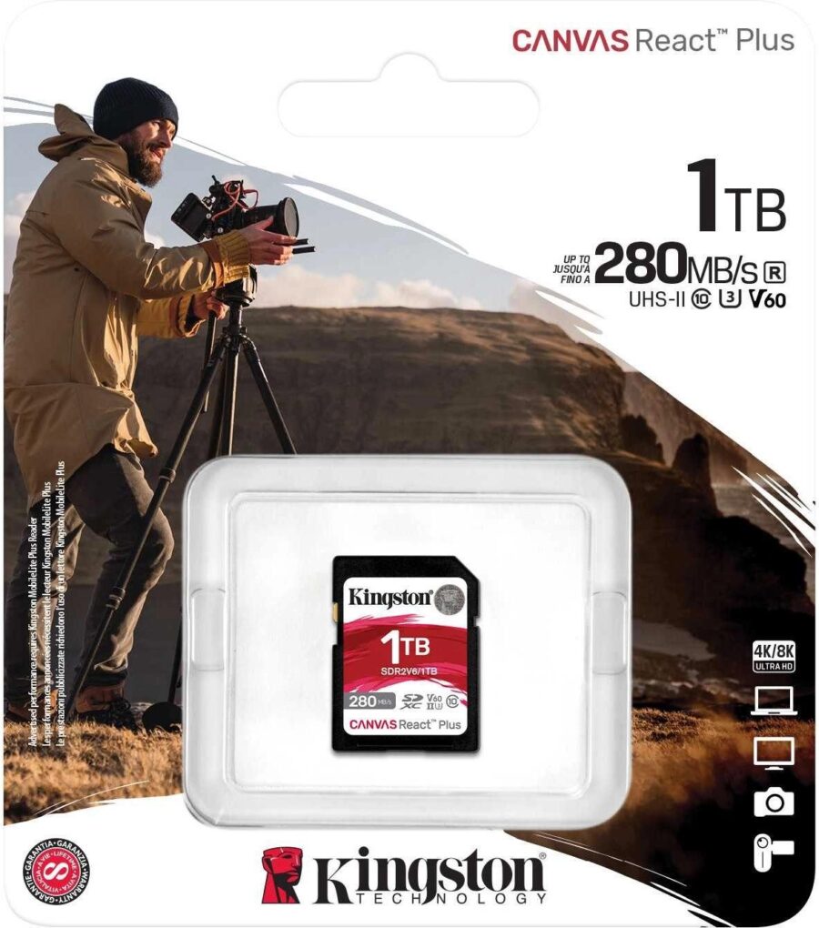 Флеш карта SDXC 1TB Kingston SDR2V6/1TB Canvas React Plus w/o adapter — изображение 3