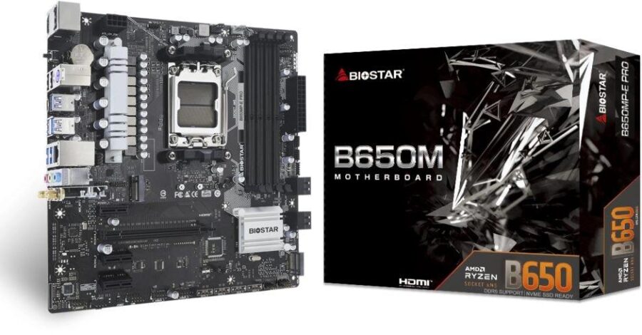 Материнская плата Biostar B650MP-E Pro SocketAM5 AMD B650 4xDDR5 mATX AC`97 8ch(7.1) 2.5Gg RAID+HDMI+DP — изображение 4