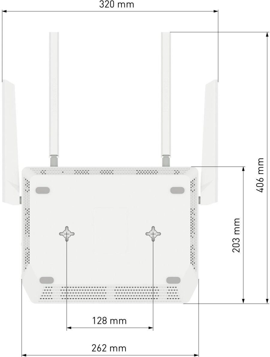 Роутер беспроводной Keenetic Peak (KN-2710 + KN-3311X2) AC2600 10/100/1000BASE-TX/SFP/4g ready серый — изображение 3