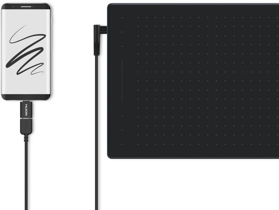 Графический планшет/ Графический планшет Huion Inspiroy RTP-700 Blue — изображение 4