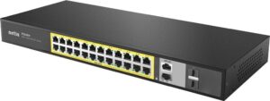 Купить Коммутатор Netis P124GH (L2) 24x100Мбит/с 2x1Гбит/с 1xКомбо(1000BASE-T/SFP) 1SFP 24PoE 24PoE+ 360W неуправляемый - 4D-13948905 из реестра по лучшей цене