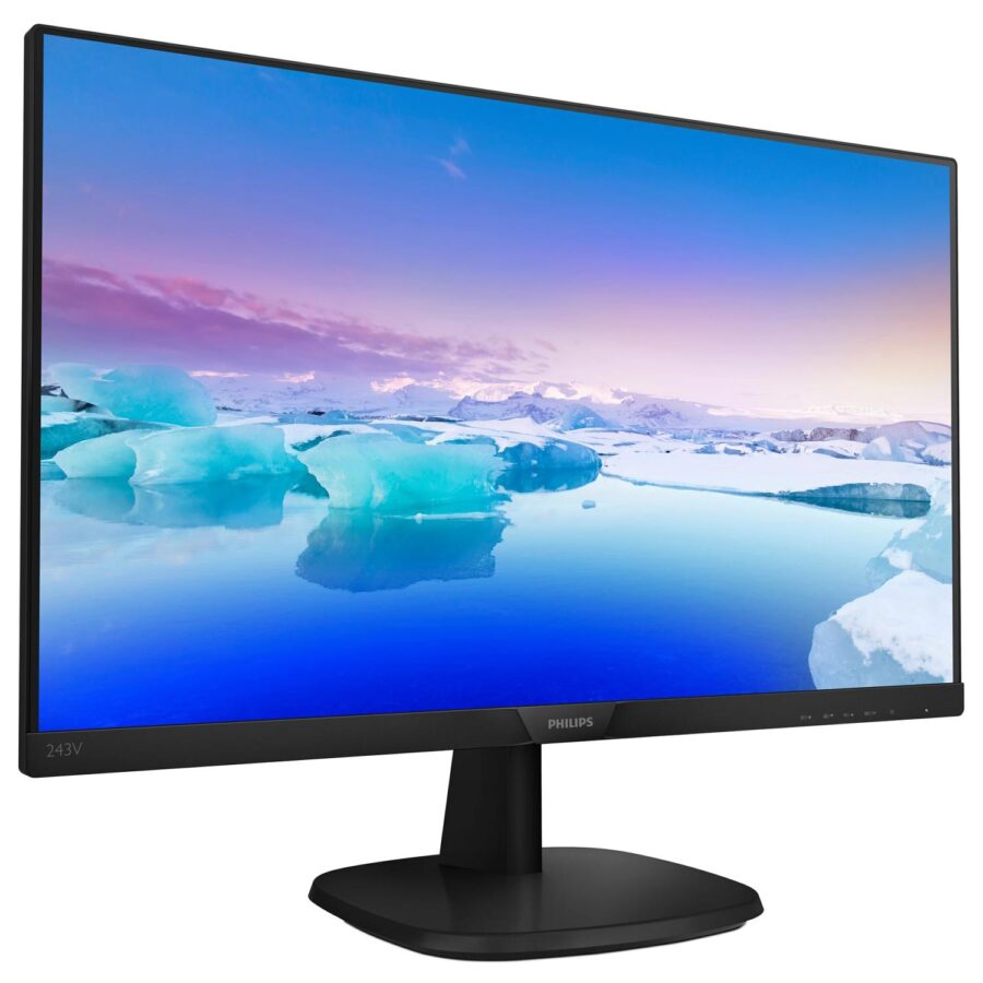 Монитор/ Philips 243V7QJABF (00/01) 23,8'', 1920x1080, IPS, 20M:1, 250cd, 4ms, VGA, HDMI, DP, Speakers , VESA, 1Y, Black — изображение 2