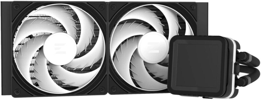 Система водяного охлаждения Zalman Alpha2 A24 DS ARGB Soc-AM5/AM4/1151/1200/2066/2011/1700 черный 4-pin 29.7dB CU LCD 320W Ret (ALPHA2 A24 DS BLACK) — изображение 2