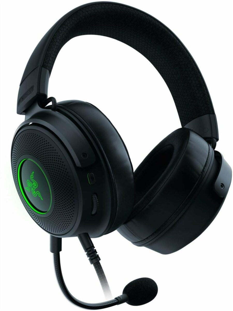 Наушники с микрофоном Razer Kraken V3 HyperSense черный 2м мониторные оголовье (RZ04-03770100-R3M1) — изображение 4