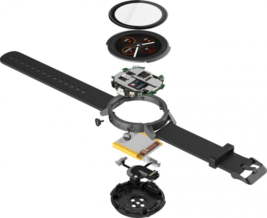 Смарт-часы ARK mobvoi Ticwatch E3 1.3" TFT корп.черный рем.черный разм.брасл.:22мм (P1034000400A)