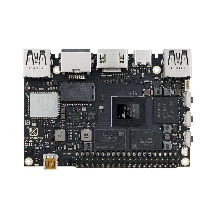 Одноплатный компьютер Khadas VIM4 Active cooling kit ARM Cortex-A73 4-Core + Cortex-A53 4-Core Amlogic A311D2 2.2GHz 8+32GB — изображение 2
