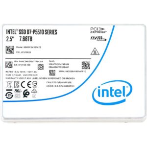 Купить Твердотельный накопитель/ Intel SSD D7-P5510 Series, 7.68TB, U.2(2.5" 15mm), NVMe, PCIe 4.0 x4, TLC, R/W 7000/4194MB/s, IOPs 930 000/190 000, TBW 14000, DWPD 1 (12 мес.) - 4D-15507780 из реестра по лучшей цене
