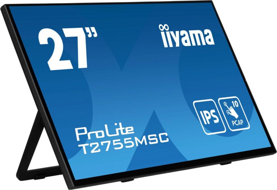 Монитор Iiyama 27" ProLite T2755MSC-B1 черный IPS LED 16:9 HDMI M/M матовая 400cd 178гр/178гр 1920x1080 60Hz DP FHD USB Touch 5.8кг — изображение 2