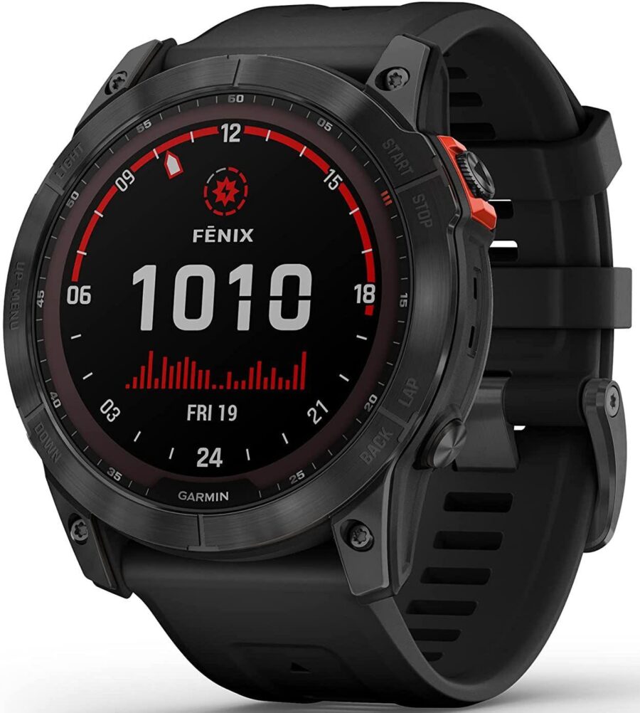 Смарт-часы Garmin Fenix 7X Solar 51мм 1.45" LCD корп.темно-серый рем.черный разм.брасл.:125-200мм (010-02541-01)