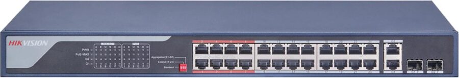 Коммутатор Hikvision DS-3E0326P-E(C) (L2) 24x100Мбит/с 2x1Гбит/с 2SFP 24PoE 370W неуправляемый — изображение 3