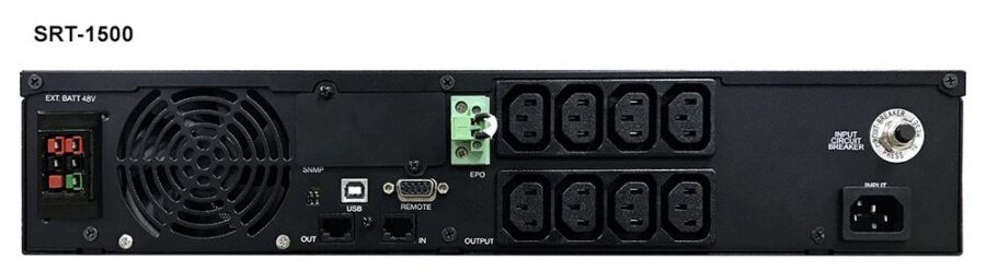 Источник бесперебойного питания Powercom Smart King RT SRT-1000A LCD 900Вт 1000ВА черный — изображение 2