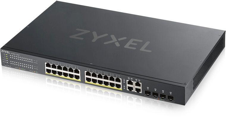 Коммутатор Zyxel GS192024HPV2-EU0101F (L2) 24x1Гбит/с 4xКомбо(1000BASE-T/SFP) 24PoE+ 375W управляемый — изображение 2