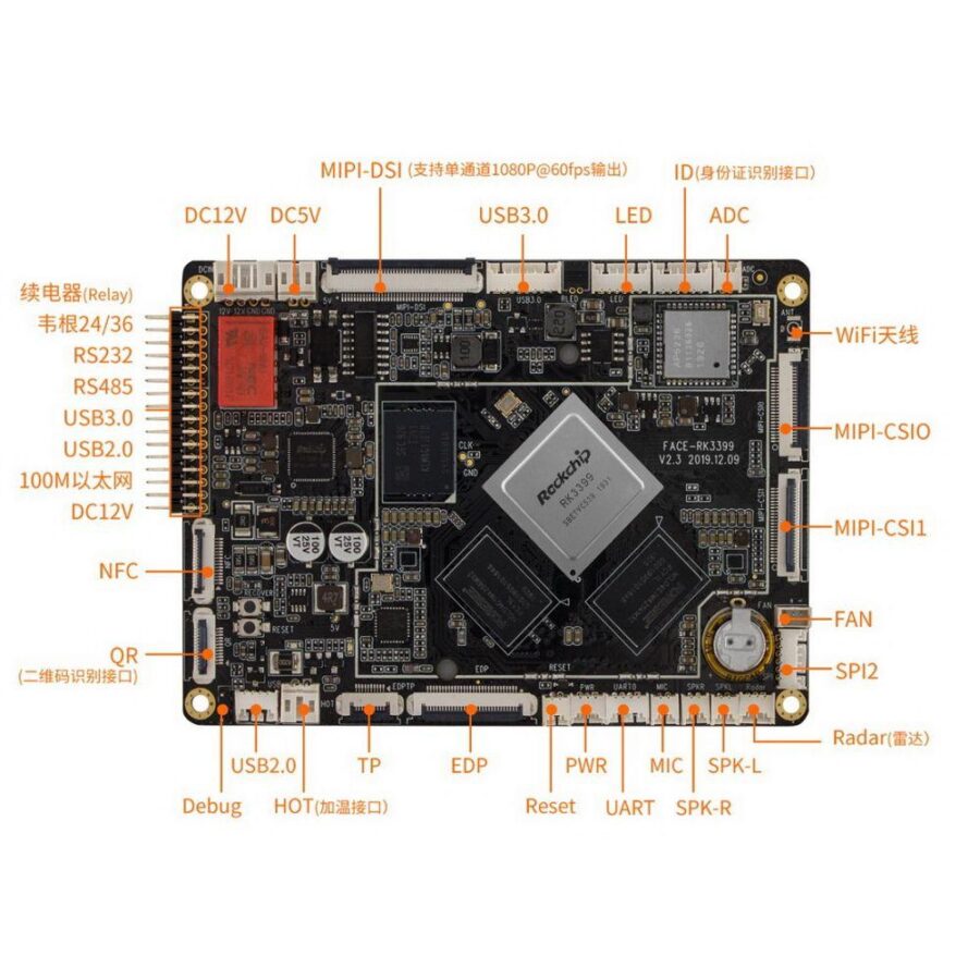 Одноплатный компьютер FireFly Face-RK3399 2G+16G designed for face recognition — изображение 2