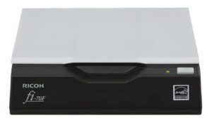 Купить Сканер Ricoh scanner Fi-70f (Сканер паспортов/удостоверений личности, А6, односторонний планшетный блок, USB 2.0, светодиодная подсветка) ex.Fujitsu scanner fi-65F - 4D-14033780 из реестра по лучшей цене