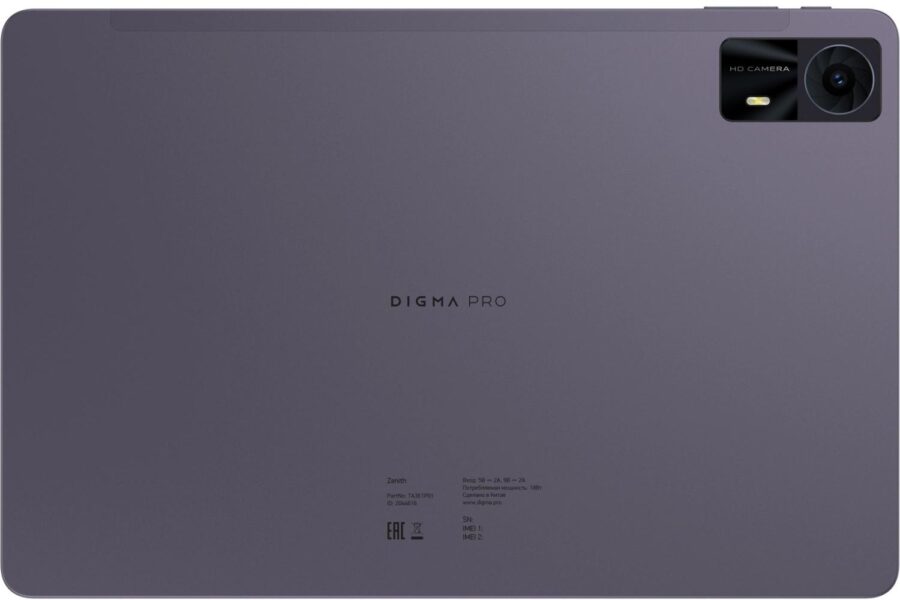 Планшет Digma Pro Zenith T606 (1.6) 8C RAM8Gb ROM256Gb 11" IPS 1920x1200 4G 2Sim Android 14 графит 13Mpix 5Mpix BT WiFi microSD 1Tb 8000mAh — изображение 3